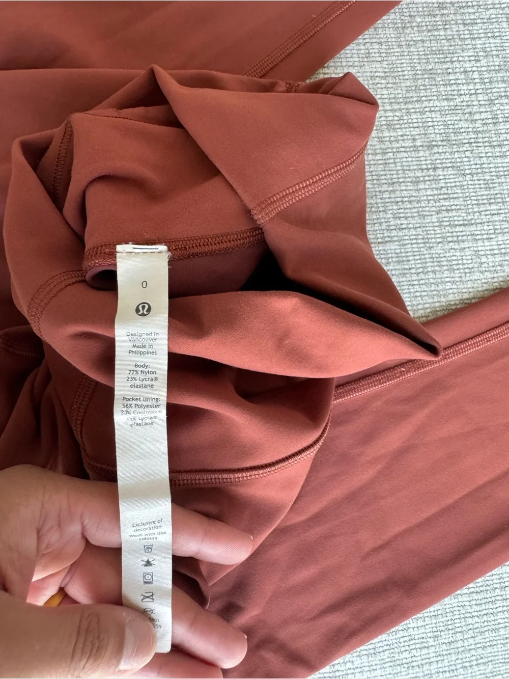 lululemon athletica Rust Brown High-Rise Leggings